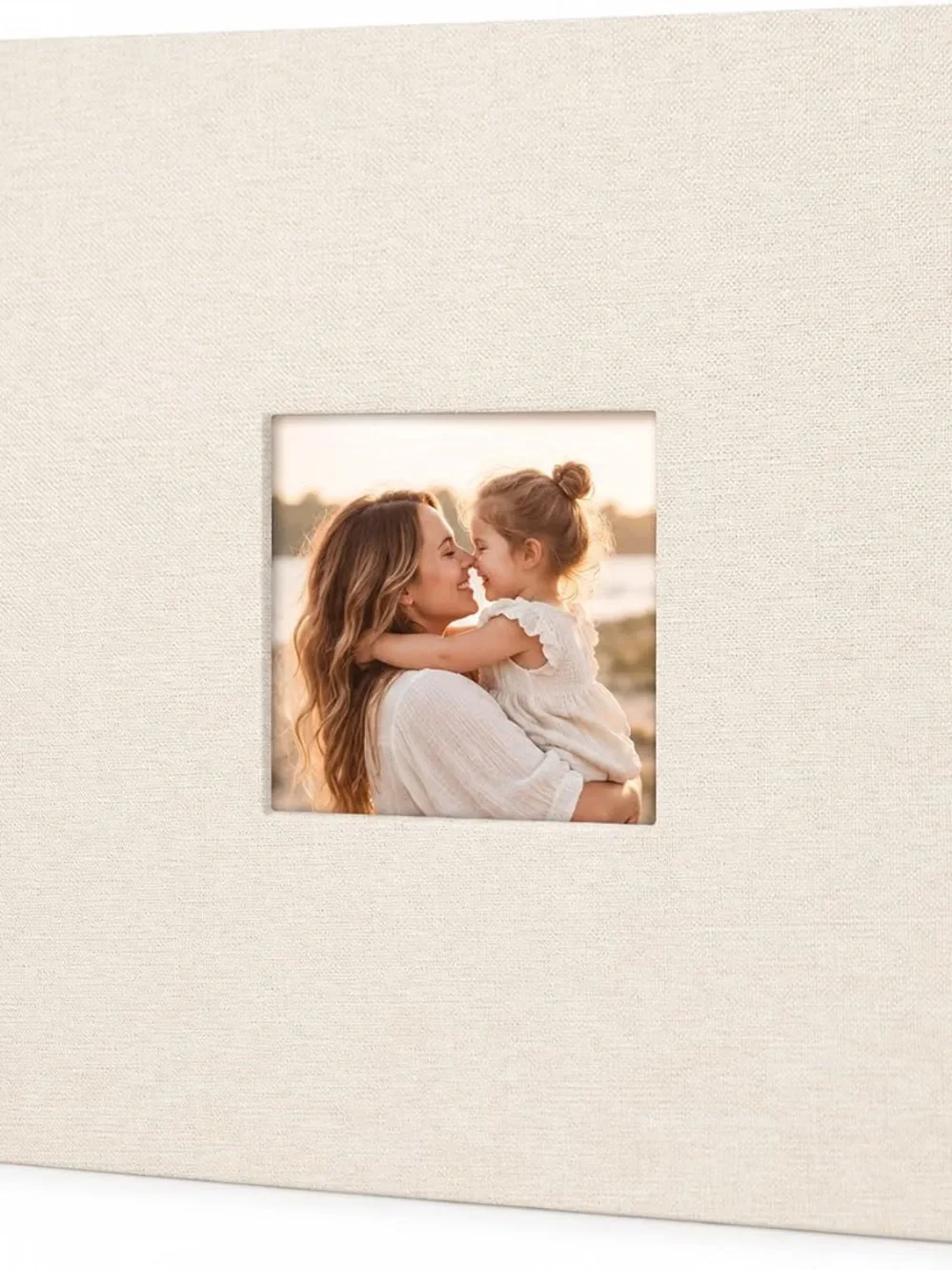 Linen-Cover Spiral Photo Album - Cream